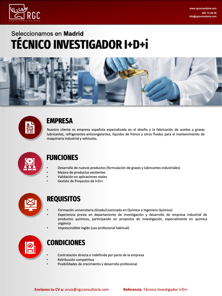 Investigador I+D+i (Madrid)